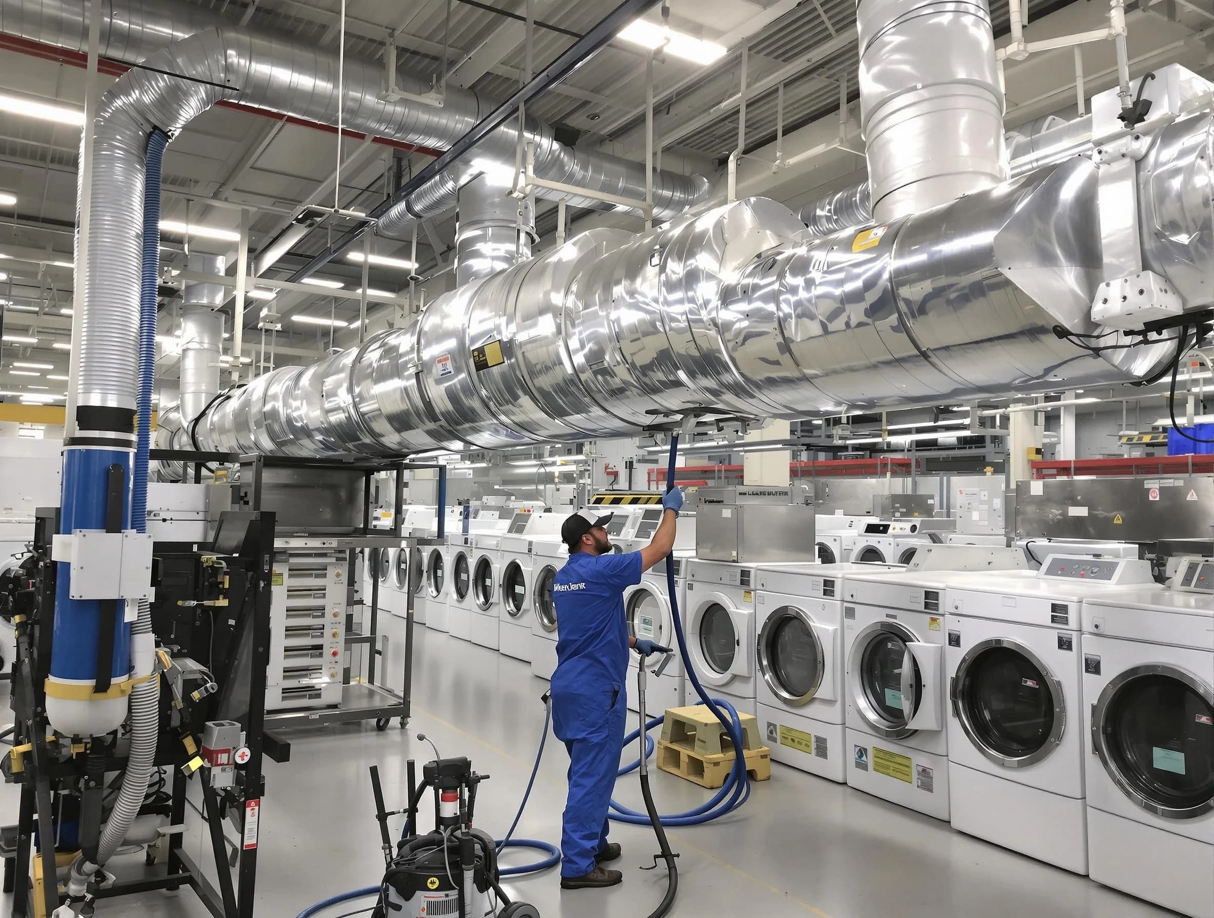 Guthrie Dryer Vent Cleaning team performing heavy-duty industrial dryer vent cleaning in Guthrie