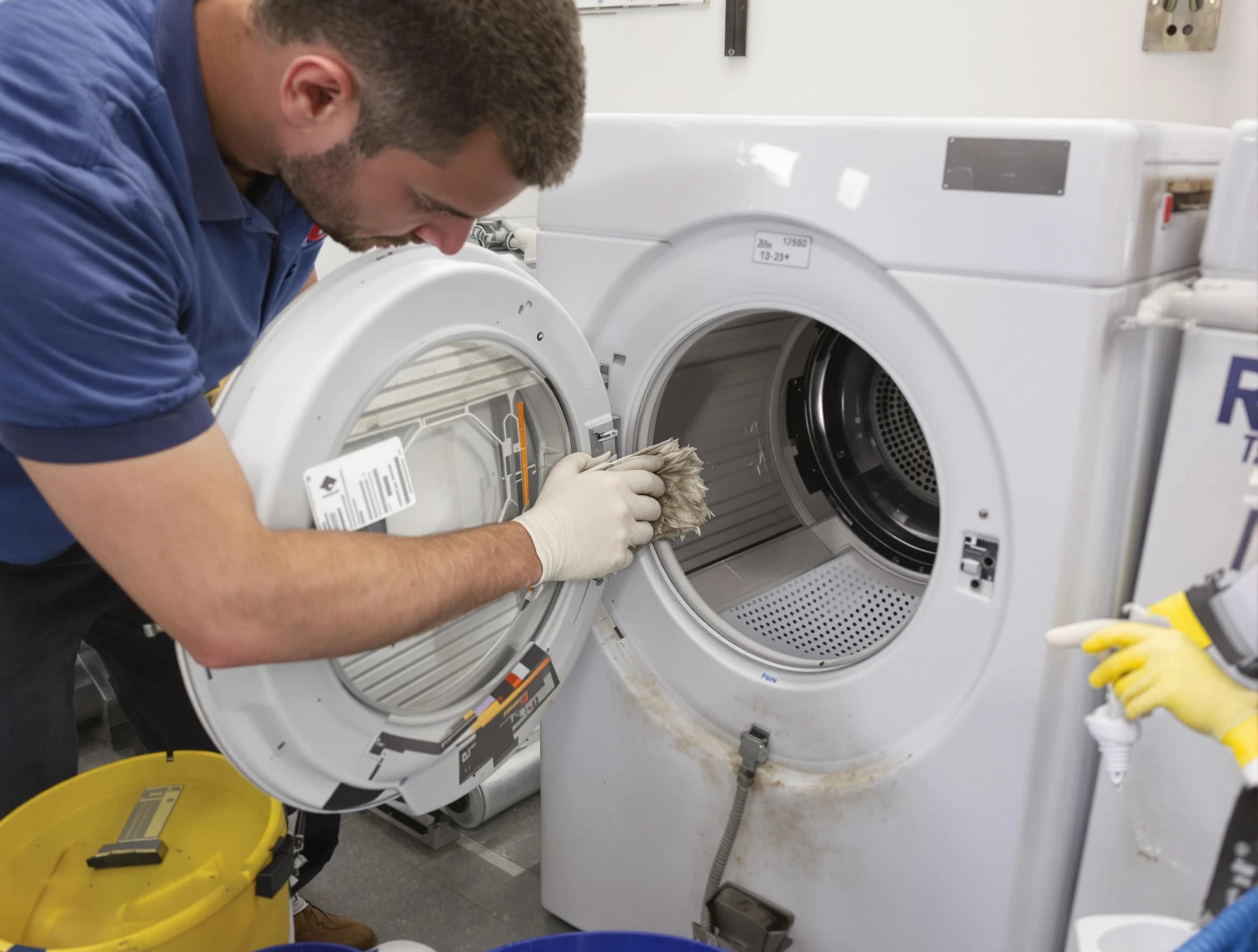 Guthrie Dryer Vent Cleaning specialist performing detailed lint trap cleaning service in Guthrie