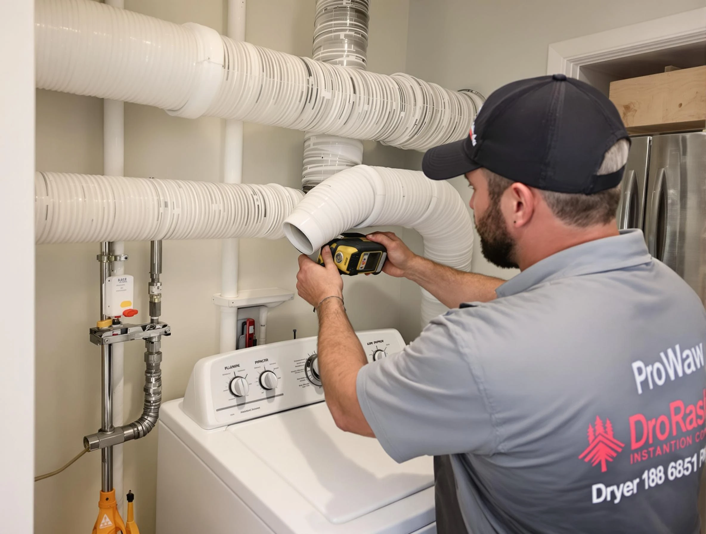 Professional dryer vent hose installation by Guthrie Dryer Vent Cleaning in Guthrie